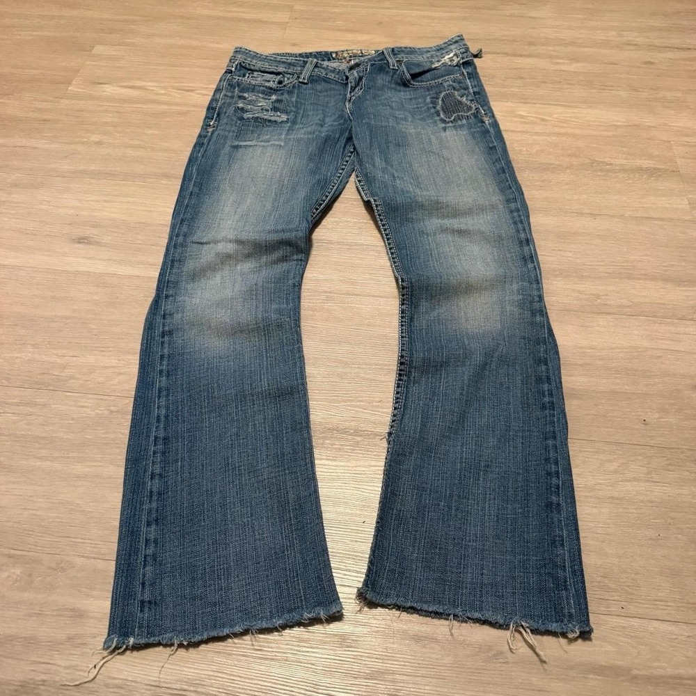 32x30 Faded Blue Bootcut Jeans Y2K 2000s Vintage